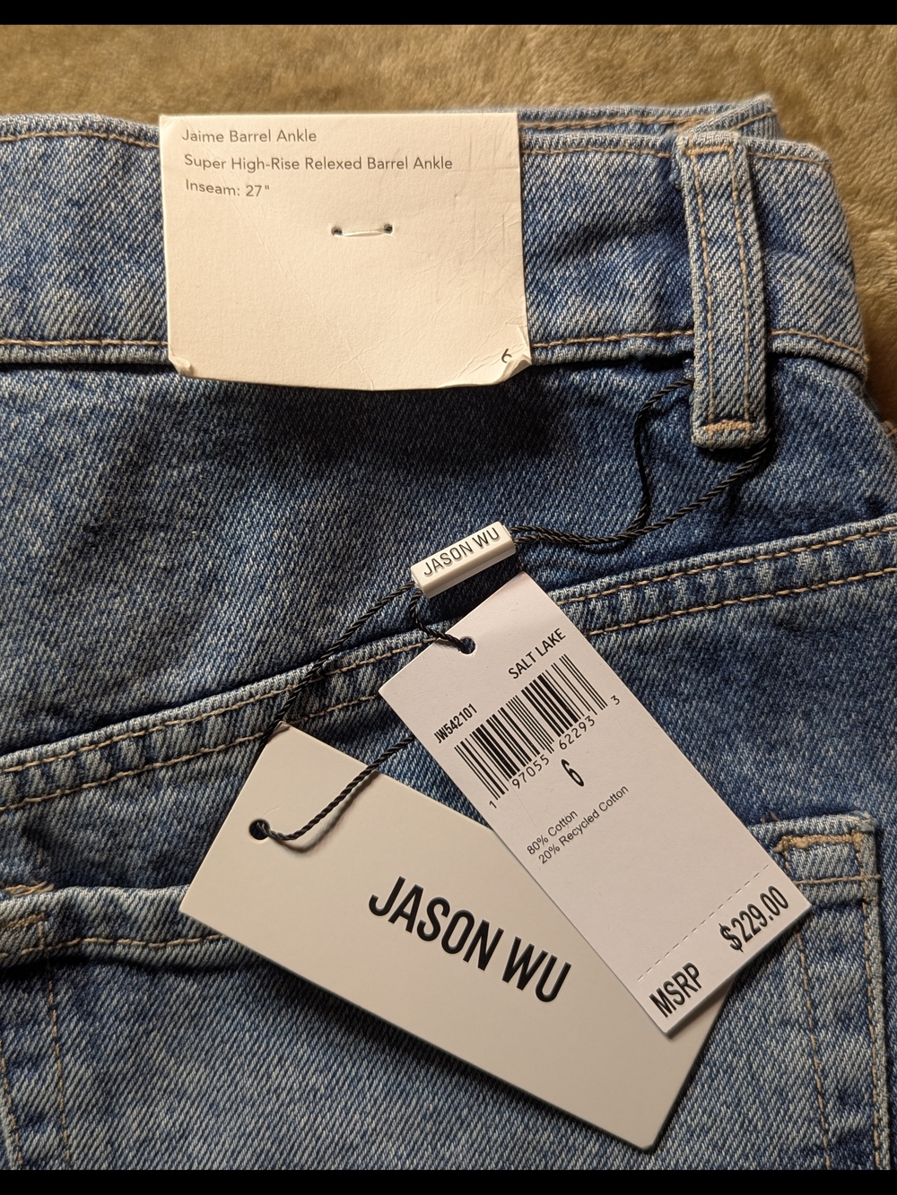 Jason Wu Jaime Barrel Ankle Jeans Size 6 - Picture 5 of 8